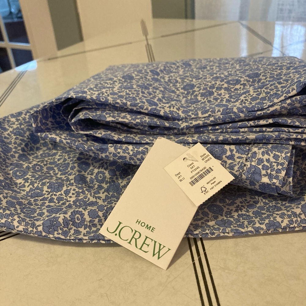 J. Crew Tablecloth Blue Liberty of London Floral NWT